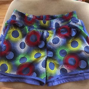 Girl patterned athletic shorts